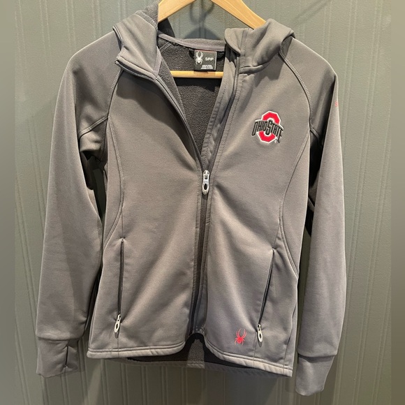 Spyder long sleeve zip jacket small Ohio State motorcycle biker coat lightweight - Picture 1 of 9
